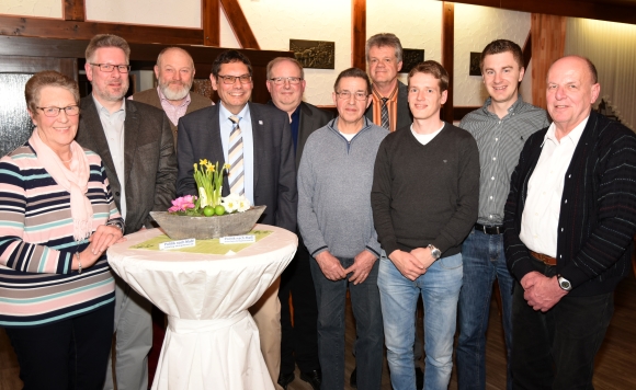 Der Vorstand der FWG v.l. Hannelie Obitz, Hartmut Hubert, Werner Krause, Hans-Jürgen Kunz, Michael Hardt, Jürgen Claasen, Karl-Heinz Eckhardt, Timo Gröf, Dominic Franz und Gerhard Schmidt